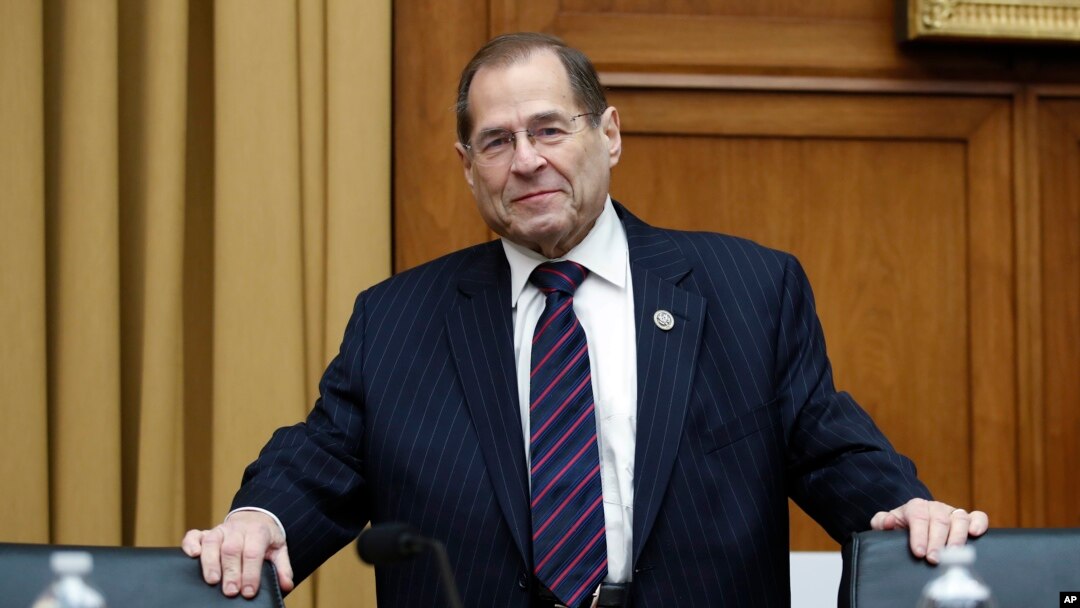 FILE - House Judiciary Committee ranking member Rep. Jerrold Nadler, D-N.Y., arrives for a House Judiciary hearing on Capitol Hill in Washington, Dec. 7, 2017, on oversight of the Federal Bureau of Investigation.