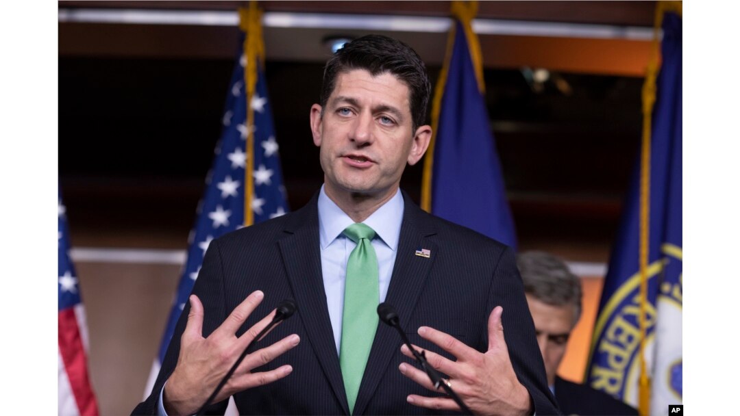 Speaker of the House Paul Ryan, R-Wis., takes questions from reporters following a closed-door GOP meeting on immigration, on Capitol Hill in Washington, June 13, 2018.