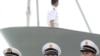 中国海军在导弹护卫舰甲板上集合(资料照)