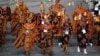 Cameroon's athletes march on the parade during the opening ceremony of the London 2012 Olympic Games, at the Olympic Stadium, July 27, 2012.