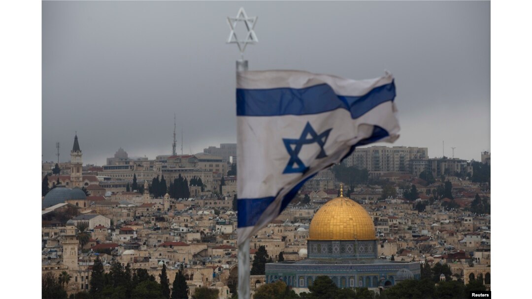 A view of Jerusalem Old City, seen from Mount of Olives, Dec. 6, 2017.