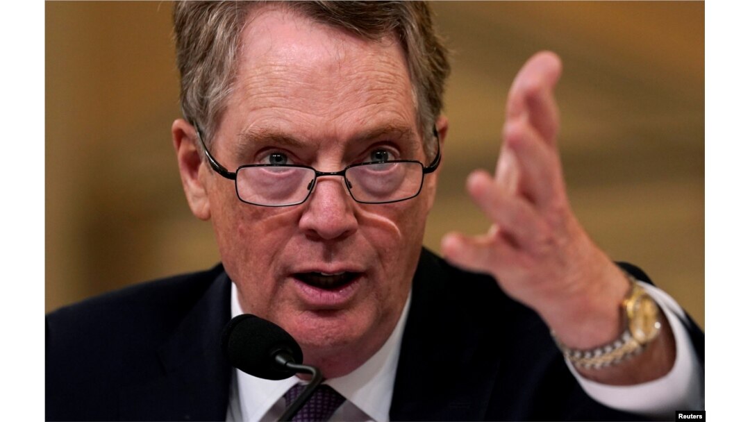 FILE PHOTO: U.S. Trade Representative Robert Lighthizer testifies at a House Ways and Means Committee on U.S.-China trade in Washington, Feb. 27, 2019.