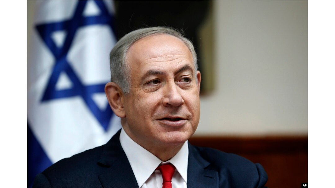 Israeli Prime Minister Benjamin Netanyahu attends the weekly cabinet meeting in Jerusalem, Jan. 22, 2017.