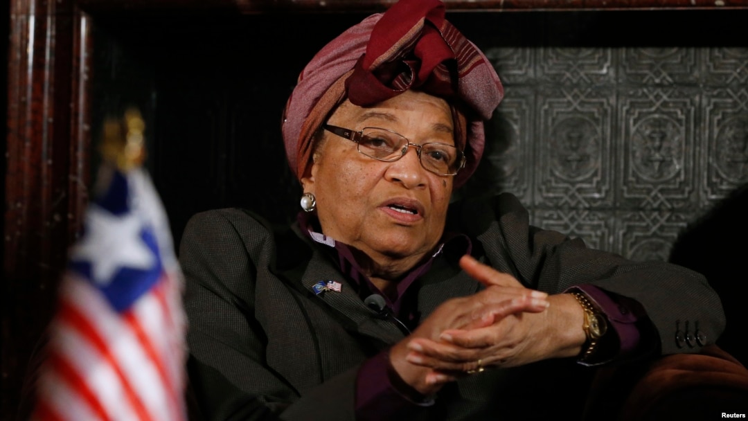 FILE - Liberian President Ellen Johnson Sirleaf.
