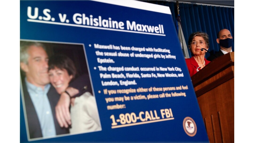 FILE - Audrey Strauss, Acting United States Attorney for the Southern District of New York, speaks during a news conference to announce charges against Ghislaine Maxwell, in New York, July 2, 2020.