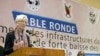 International Monetary Fund (IMF) Managing Director Christine Lagarde speaks during a roundtable with CEMAC Ministers of Finance at the Hilton Hotel in Yaounde, Cameroon, Jan. 8, 2016.
