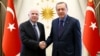 Turkish President Tayyip Erdogan, right, meets with U.S. Senator John McCain at the Presidential Palace in Ankara, Feb. 20, 2017.