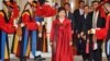 South Korea's new president, Park Geun-Hye, arrives for an official dinner at the presidential Blue House in Seoul, Feb. 25, 2013.