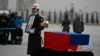 A Turkish forces honor guard stands by the flag-draped coffin of Russian Ambassador to Turkey Andrei Karlov, who was assassinated Monday, during a ceremony at the airport in Ankara, Turkey, Dec, 20, 2016.
