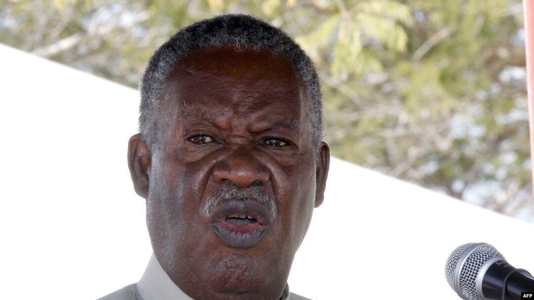 Zambia President Michael Sata delivers a speech on May 17, 2013 during the commissioning of the construction of Palabana University in Chongwe, 60 kms east of Lusaka. 