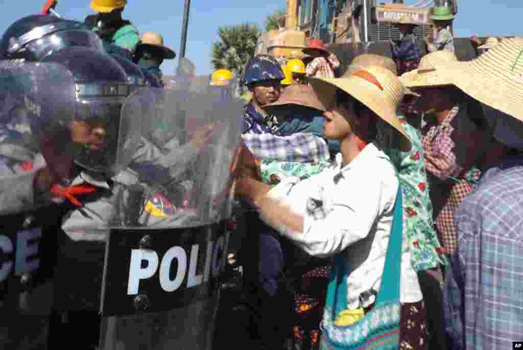 Myanmar Mine Protest