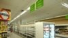 Empty shelves are seen after customers stocked up on toilet paper during swirling fears around the coronavirus in Sydney, Australia, March 6, 2020.