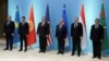 AQSh Davlat kotibi Mayk Pompeo (chapdan uchinchi) Markaziy Osiyo davlatlari tashqi ishlar vazirlari bilan, Toshkent, O'zbekiston, 2020-yil, 3-fevral
