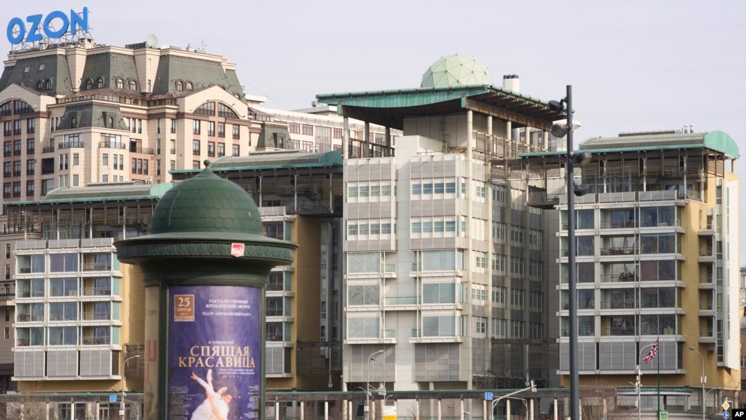 The British Embassy building is seen in Moscow, Russia, March 10, 2025.
